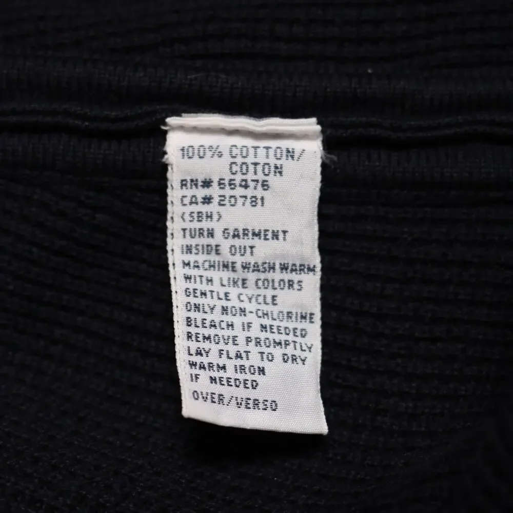Tommy Hilfiger Navy Waffle Knit Pencil Skirt Y2K Pull On Cotton Retro Size L